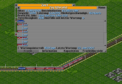 Screenshot of CSD-Set with over-long vehicles.
