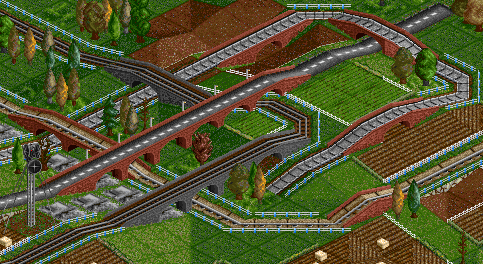 Edit: the maglev bridge on the right is fixed by now.