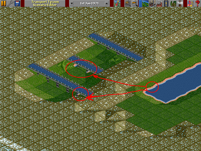 Red circles highlight beaches.