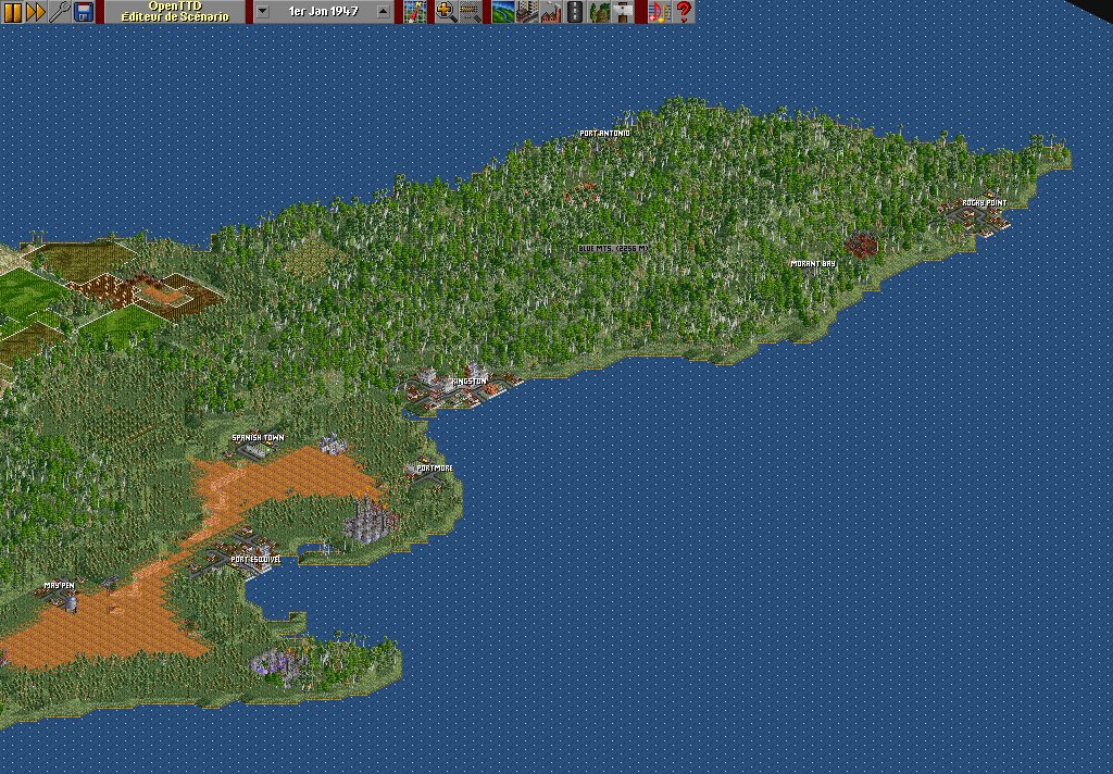 Screen shot of the island Jamaica
