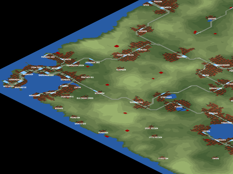 The west side of my map. All local services are provided by South West Rail.