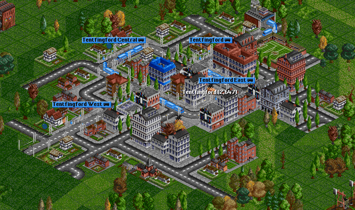 Screenshot of passenger trams (version 0.31).