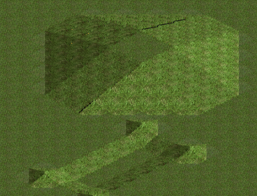 ugly patterns on repeating hill tiles