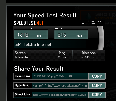 Not too bad.. but its sad I cant get faster upload