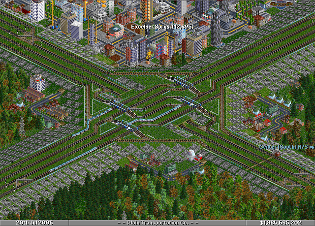 Same junction completed. Notice the sides of the 'raised trackbed? They are all in 'stones'.