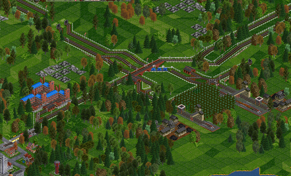 As you can see the new coal network uses an extensive bit of the earlier laid out wood line, which is the main reason to use the faster yet less powered 3700. The wait is for the first &quot;massive haulage steamer&quot;.