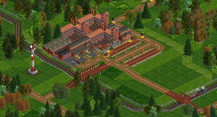 Whithead Factory and its lorry loading area.
