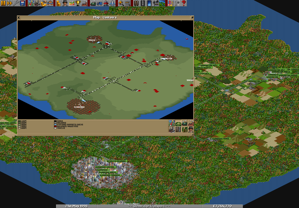 Showing my coal station, and a city interchange