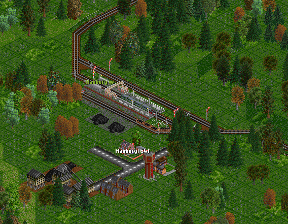 Typical station on my network - Mixed freight and passenger.
