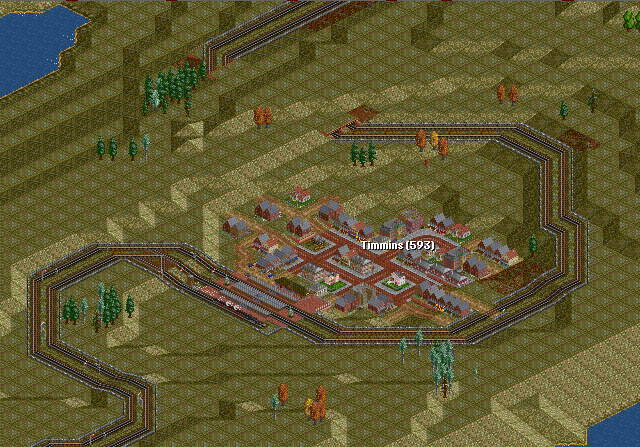 The quiet town of Timmins, famous for it's winding railway that snakes around the town.