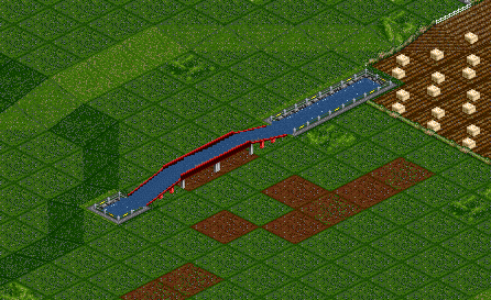 Example made with paint :D (this should not be able to make bc water wont stay on entrance of bridge)