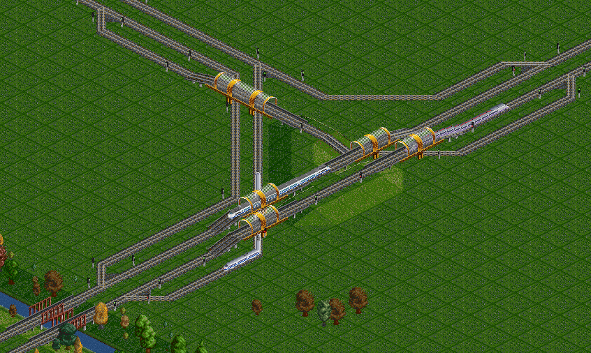 Screenshot with some high speed trains: S-100, Velaro and Duck.